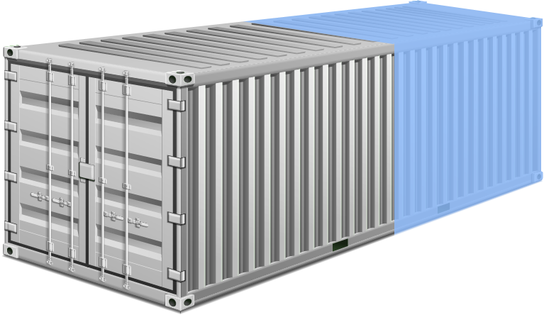 7 m² (demi-container)